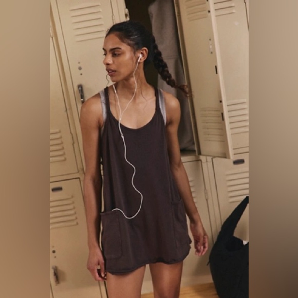 FP Movement by Free People Brown Hot Shit Mini Dress